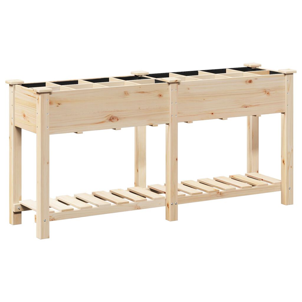 vidaXL Γλάστρα Κήπου με Πλέγματα 161x43x76 εκ Μασίφ Ξύλο Πεύκου