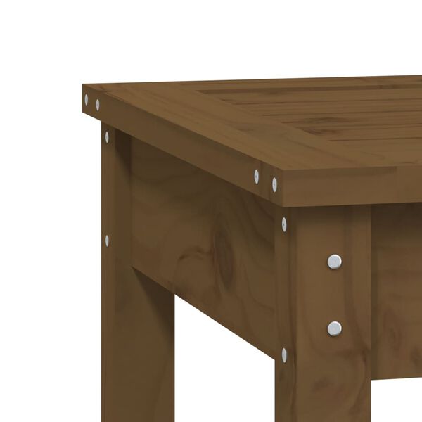 vidaXL Πάγκος Κήπου Διθέσιος Μελί 203,5x44x45 εκ. Μασίφ Ξύλο Πεύκου
