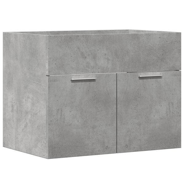 vidaXL Ντουλάπι Νιπτήρα Γκρι Σκυροδέματος 60x38,5x46 εκ. Επεξ. Ξύλο
