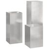 vidaXL Στήριξη φυτών 3 pcs Ασημί 24 x 24 x 75 εκ. Ανοξείδωτο ατσάλι