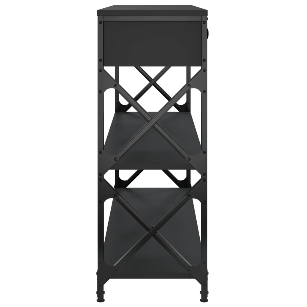 vidaXL Τραπέζι Κονσόλα Μαύρο 100x28x75 εκ. Επεξεργασμένο Ξύλο
