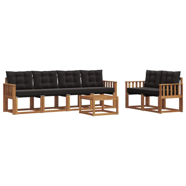 vidaXL &Sigma;&epsilon;&iota;&rho;ά &Kappa;&alpha;&nu;&alpha;&pi;έ &Epsilon;&xi;&omega;&tau;&epsilon;&rho;&iota;&kappa;&omicron;ύ &mu;&epsilon; &mu;&alpha;&xi;&iota;&lambda;ά&rho;&iota; 7 pcs &Phi;&upsilon;&sigma;&iota;&kappa;ό &kappa;&alpha;&iota; &Mu;&alpha;ύ&rho;&omicron;