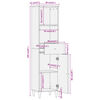 vidaXL Ντουλάπι Μπάνιου 38 x 33 x 160 εκ. από Μασίφ Ξύλο Μάνγκο