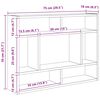 vidaXL Ραφιέρα Τοίχου Sonoma Δρυς 75 x 16 x 55 εκ. από Επεξ. Ξύλο