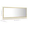 vidaXL Καθρέφτης Μπάνιου Λευκό/Sonoma Δρυς 90x10,5x37 εκ. Μοριοσανίδα