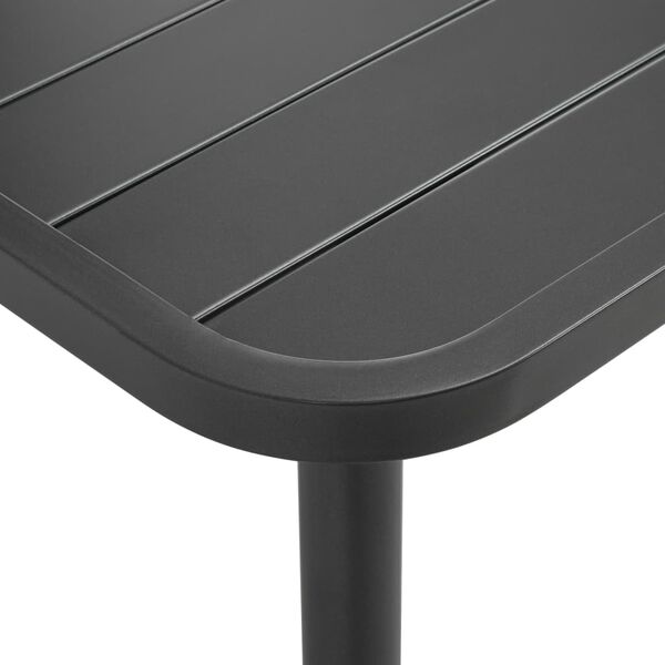 vidaXL Τραπέζι Κήπου Σκούρο Γκρι 150 x 90 x 72 εκ. Ατσάλινο