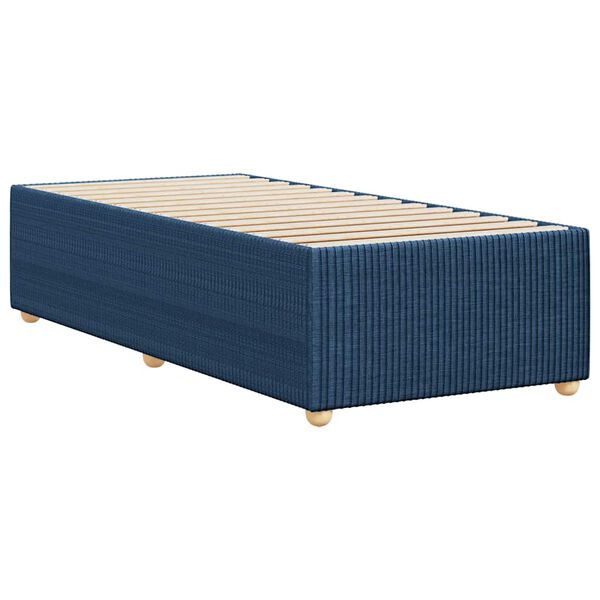 vidaXL Σκελετός Κρεβατιού Χωρίς Στρώμα Μπλε 90x190 εκ. Υφασμάτινο