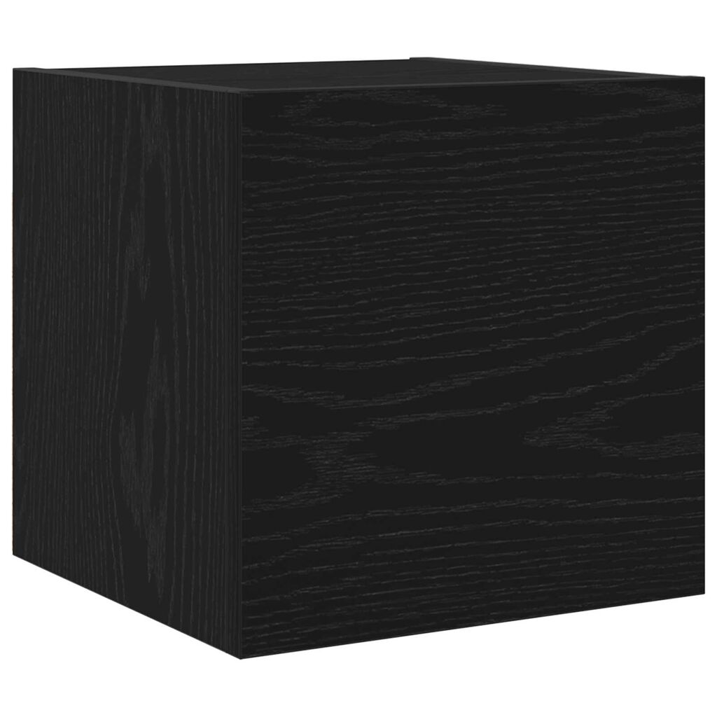 vidaXL Σετ TV Άλλο με αποθήκευση με πόρτα 4 pcs Μαύρη Δρυς 80 x 30 x 30 εκ.