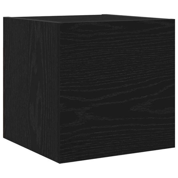 vidaXL Σετ TV Άλλο με αποθήκευση με πόρτα 4 pcs Μαύρη Δρυς 80 x 30 x 30 εκ.