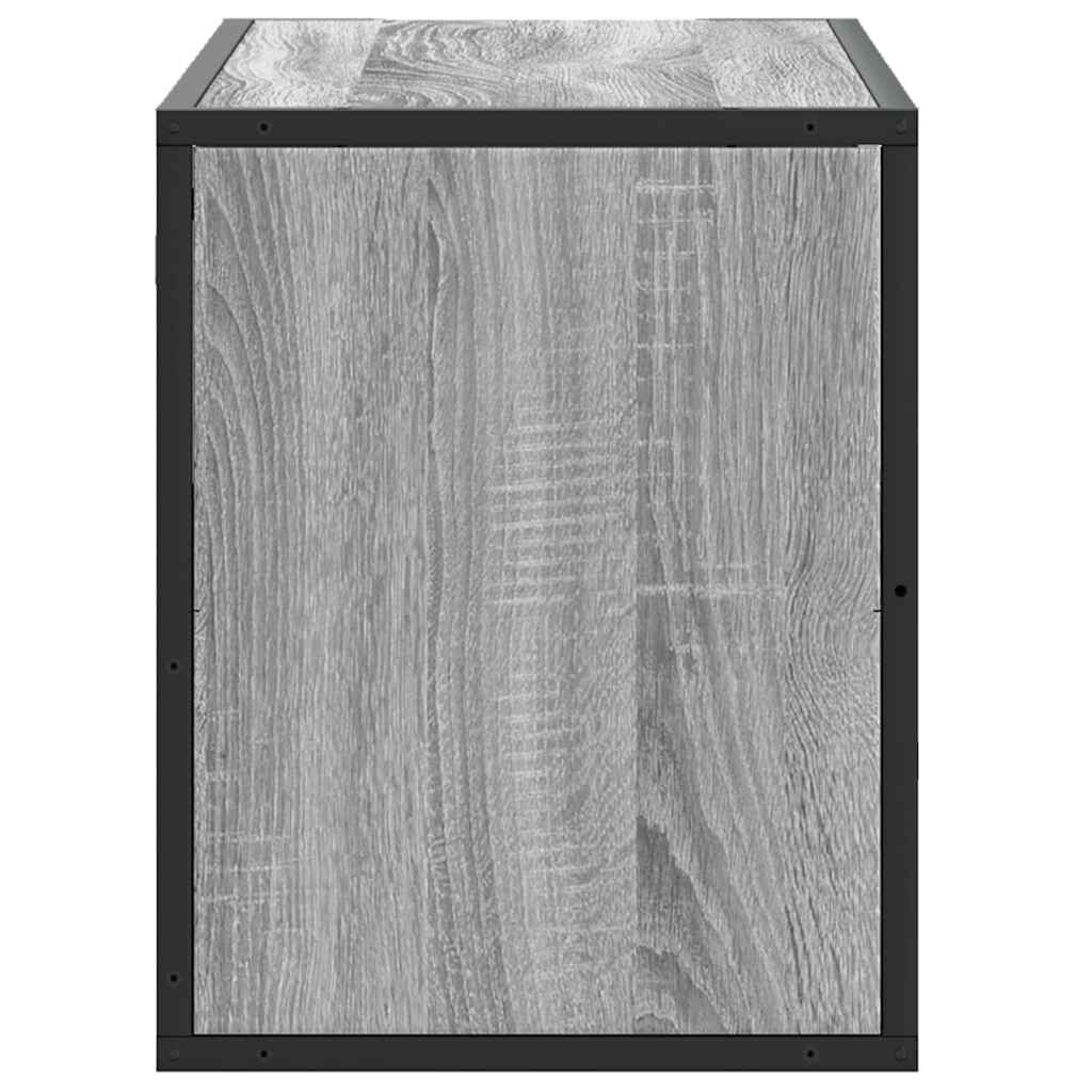 vidaXL Έπιπλο Τηλεόρασης Γκρι Sonoma 80x31x39,5 εκ. Επεξ.Ξύλο/Μέταλλο