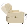 vidaXL Πολυθρόνα Μασάζ Τετραθέσια Ανακλινόμενη Κρεμ Υφασμάτινη