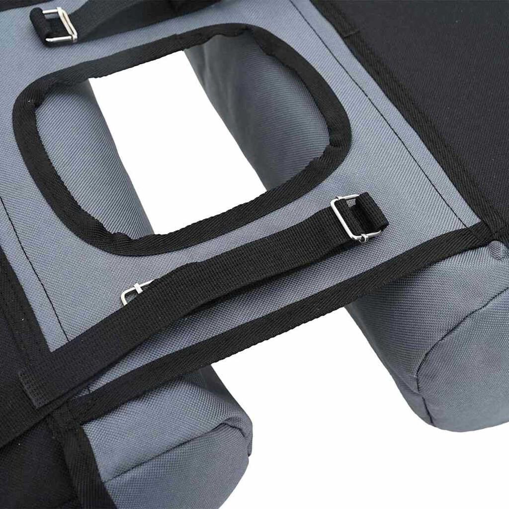 vidaXL Τσάντα Ποδηλάτου Μαύρο και Γκρι 15.5 x 31.5 x 40 εκ Πολυεστέρας