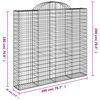 vidaXL Συρματοκιβώτια Τοξωτά 9 τεμ. 200x30x180/200 εκ. Γαλβαν. Ατσάλι