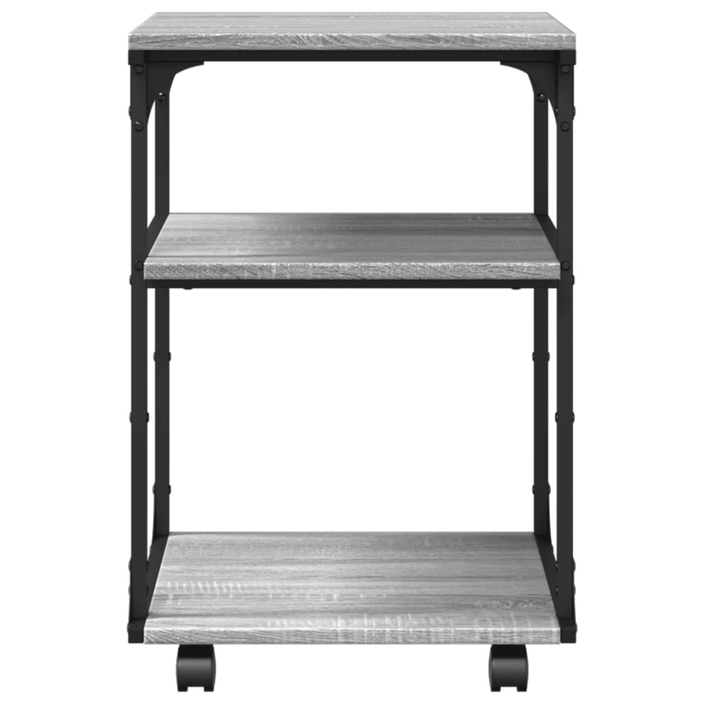 vidaXL Βάση Εκτυπωτή 3 Επιπέδων Γκρι Sonoma 43x48x64 εκ Επεξ. Ξύλο