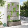 vidaXL Γλάστρα Γκρι 105 x 30 x 170 εκ Μέταλλο