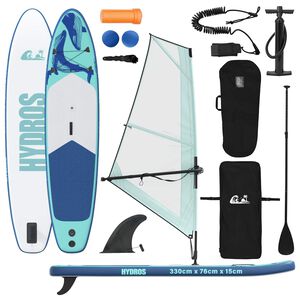 vidaXL &Phi;&omicron;&upsilon;&sigma;&kappa;&omega;&tau;ό SUP Board &mu;&epsilon; &Iota;&sigma;&tau;&iota;&omicron;&phi;&omicron;&rho;ί&alpha; HYDROS 330 x 76 x 15 &epsilon;&kappa; &gamma;&iota;&alpha;