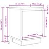 vidaXL Κομοδίνο με φώτα LED Μαύρο 38x34x50 cm