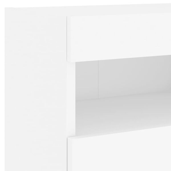 vidaXL Έπιπλα Τοίχου Τηλεόρασης 5 τεμ LED Λευκά από Επεξεργασμένο Ξύλο