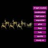 vidaXL LED Ρούντερ με 40 LED 7 pcs Χρυσό PET