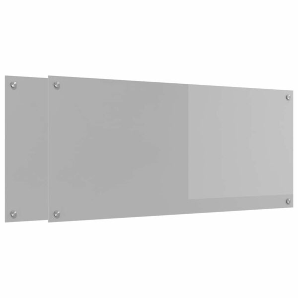 vidaXL Πίσω Πάνελ Κουζίνας 2 pcs Ανοιχτό γκρι 110 x 50 cm