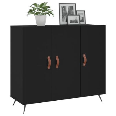 vidaXL Ντουλάπι Μαύρο 90 x 34 x 80 εκ. από Επεξεργασμένο Ξύλο