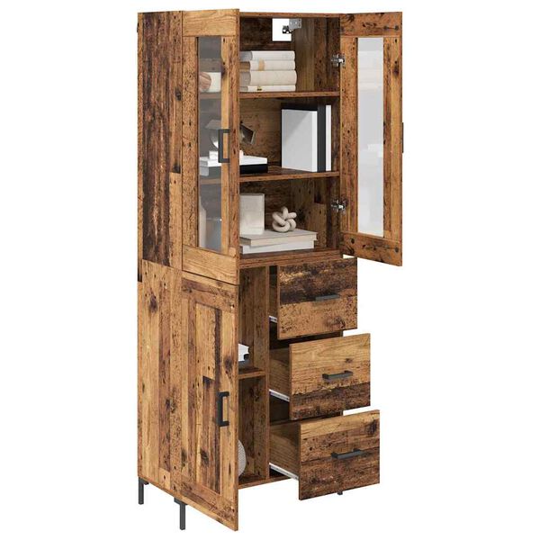 vidaXL Highboard &mu;&epsilon; &sigma;&upsilon;&rho;&tau;ά&rho;&iota; 2 pcs &Pi;&alpha;&lambda;&iota;ό &xi;ύ&lambda;&omicron; &Epsilon;&pi;&epsilon;&xi;&epsilon;&rho;&gamma;&alpha;&sigma;&mu;έ&nu;&omicron; &xi;ύ&lambda;&omicron;