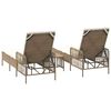 vidaXL Ξαπλώστρα 2-πρόσωπο 2 pcs Μπεζ 35 x 35 x 32 εκ. συνθετικό ρατάν