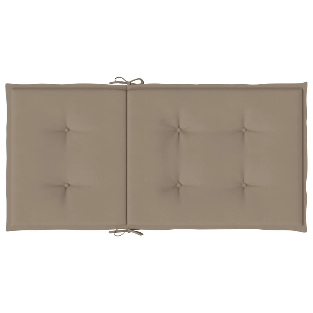 vidaXL Μαξιλάρια Καρέκλας Κήπου με Πλάτη 2 τεμ. Taupe 100x50x3 εκ.