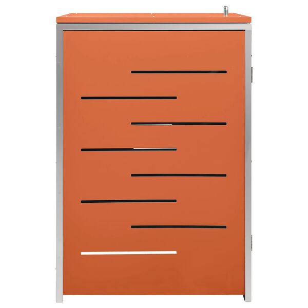 vidaXL Πλαίσιο για Κάδο Απορρ. με Ρόδες 69x77,5x112,5 εκ Αν. Ατσάλι