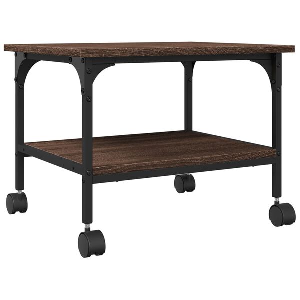 vidaXL Βάση Εκτυπωτή 2 Επιπέδων Καφέ Δρυς 50x40x38 εκ Επεξ. Ξύλο