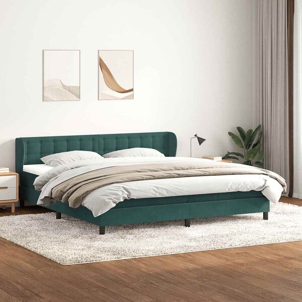 vidaXL Box Spring &Kappa;&rho;&epsilon;&beta;ά&tau;&iota; &mu;&epsilon; &sigma;&tau;&rho;ώ&mu;&alpha;&tau;&alpha; &Sigma;&kappa;&omicron;ύ&rho;&omicron; &pi;&rho;ά&sigma;&iota;&nu;&omicron; &Beta;&epsilon;&lambda;&omicron;ύ&delta;&iota;&nu;&omicron;