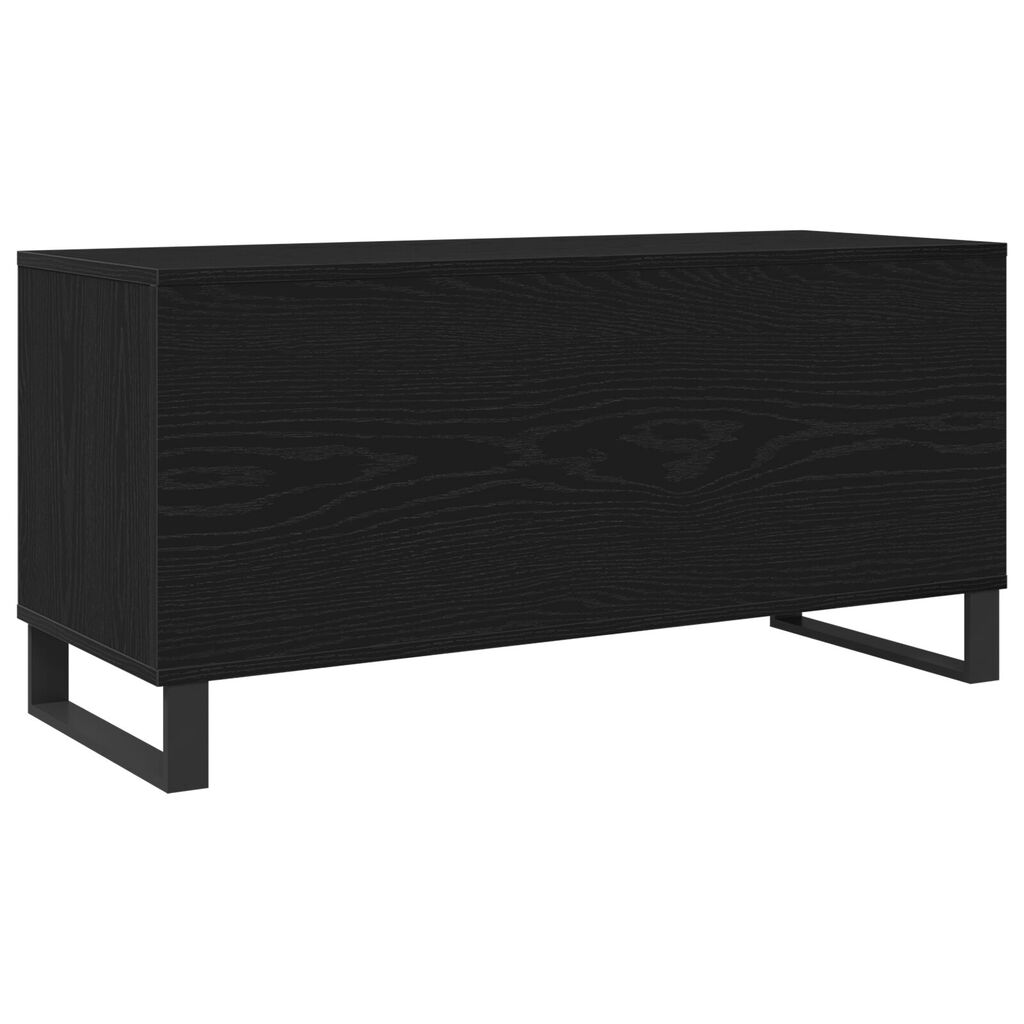 vidaXL Ντουλάπα Δίσκων Μαύρη Δρυς 100x38x48 εκ. Επεξεργασμένο Ξύλο