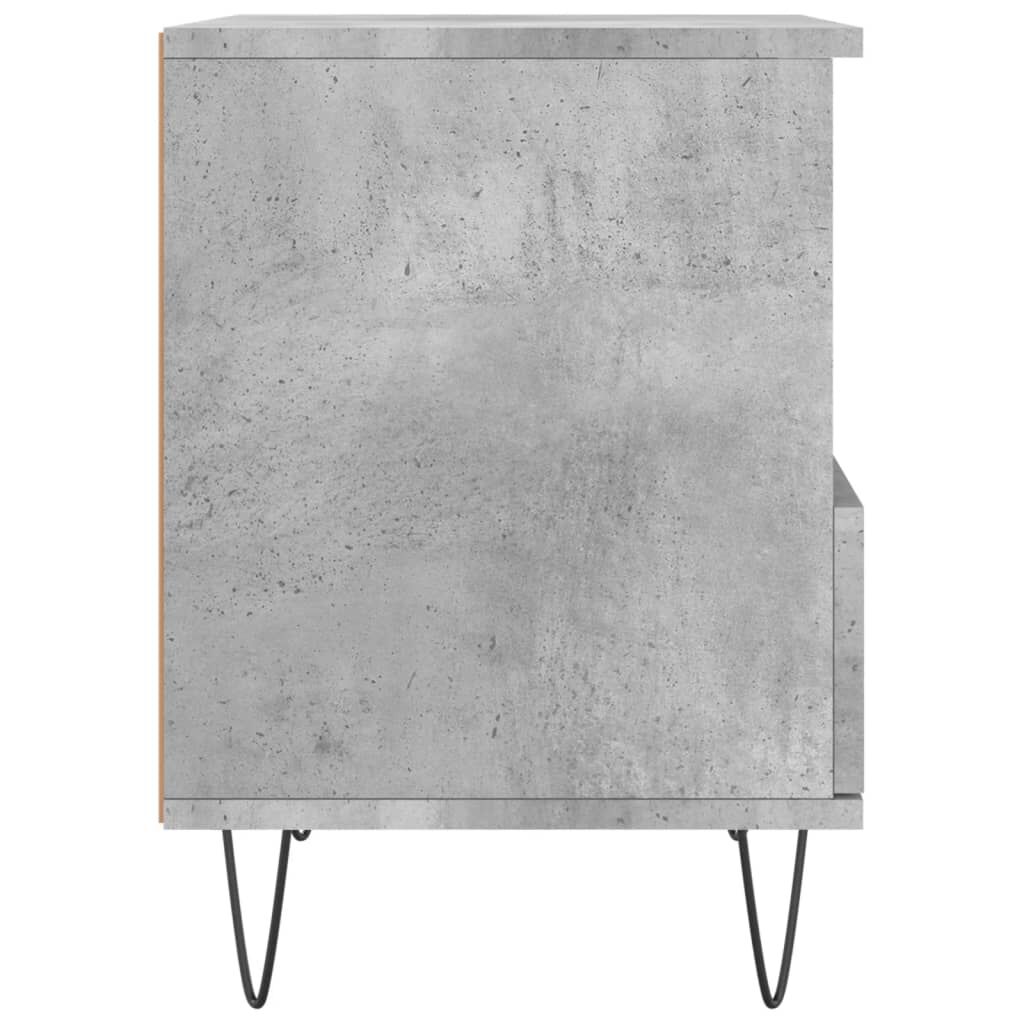 vidaXL Κομοδίνα 2 τεμ. Γκρι Σκυροδέματος 40x35x50 εκ. Επεξεργ. Ξύλο