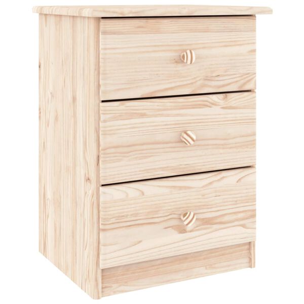 vidaXL Κομοδίνο ALTA 41 x 35 x 55,5 εκ. από Μασίφ Ξύλο Πεύκου