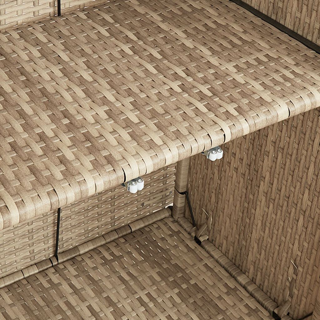 vidaXL Ντουλάπα Αποθήκευσης Μπεζ 100x36x102 εκ Ρατάν