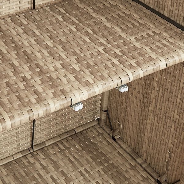 vidaXL Ντουλάπα Αποθήκευσης Μπεζ 100x36x102 εκ Ρατάν