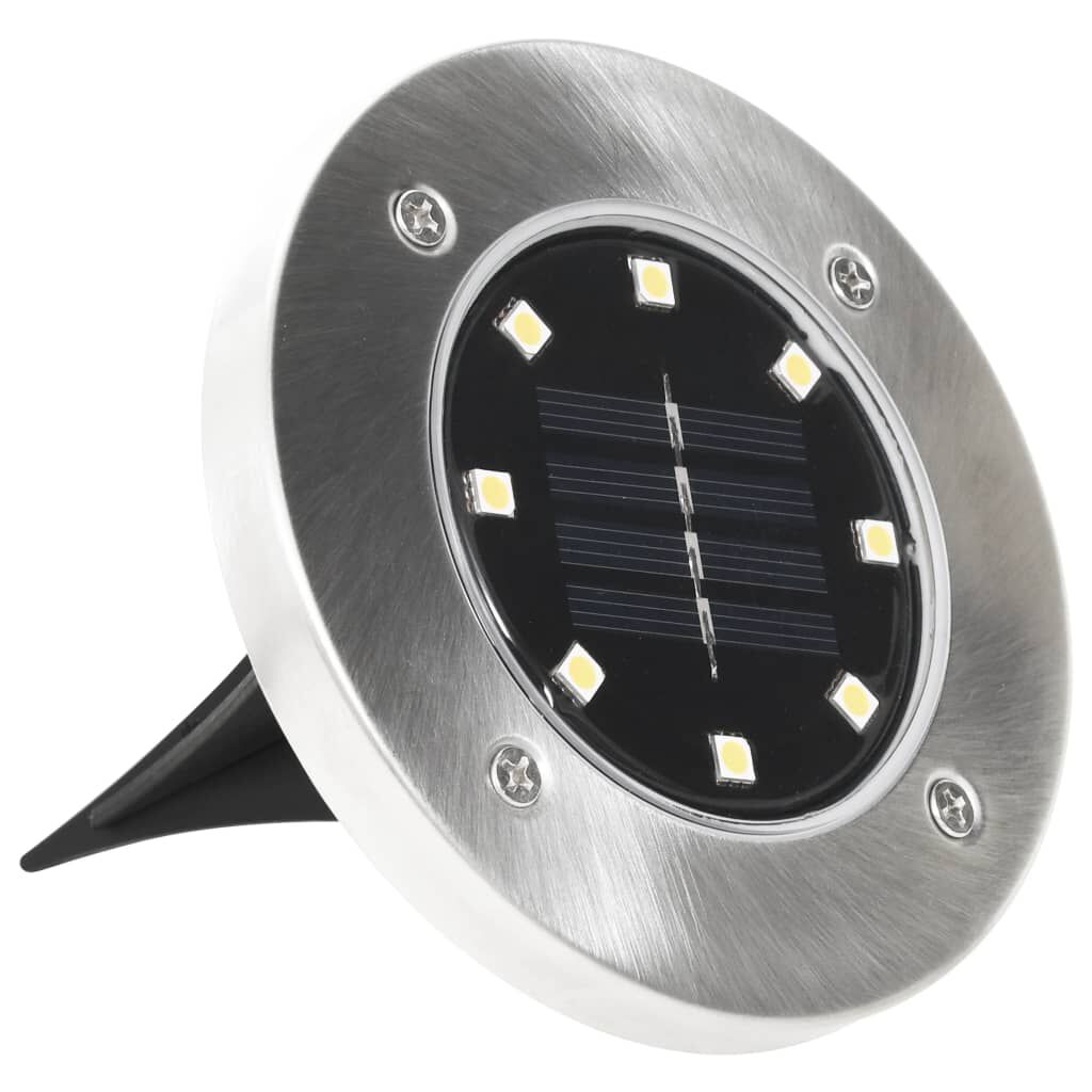 vidaXL Σποτ Ηλιακά Χωνευτά - Καρφωτά LED 8 τεμ. Θερμό Λευκό