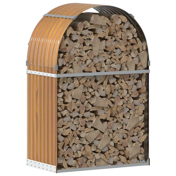 vidaXL Ξυλοθήκη Ξύλινη Όψη 80x45x120 εκ. από Γαλβανισμένο Ατσάλι