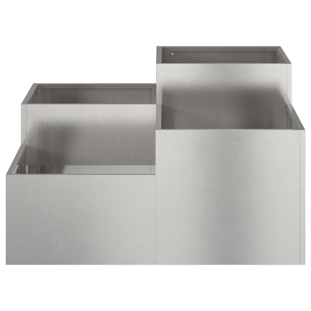 vidaXL Κήπος Γλάστρα 80x80x48 εκ Ανοξείδωτο ατσάλι