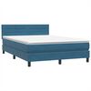 vidaXL Box Spring &kappa;&rho;&epsilon;&beta;ά&tau;&iota; &mu;&epsilon; &sigma;&tau;&rho;ώ&mu;&alpha; &sigma;&kappa;&omicron;ύ&rho;&omicron; &mu;&pi;&lambda;&epsilon; 160x220 cm &Beta;&epsilon;&lambda;&omicron;ύ&delta;&iota;&nu;&omicron;