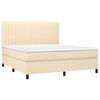 vidaXL &Kappa;&rho;&epsilon;&beta;ά&tau;&iota; Boxspring &mu;&epsilon; &Sigma;&tau;&rho;ώ&mu;&alpha; &Kappa;&rho;&epsilon;&mu; 180x200 &epsilon;&kappa;. &Upsilon;&phi;&alpha;&sigma;&mu;ά&tau;&iota;&nu;&omicron;
