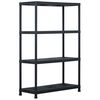 vidaXL Ραφιέρες 2 τεμ. Μαύρες 220 κ. 90 x 40 x 138 εκ. Πλαστικές