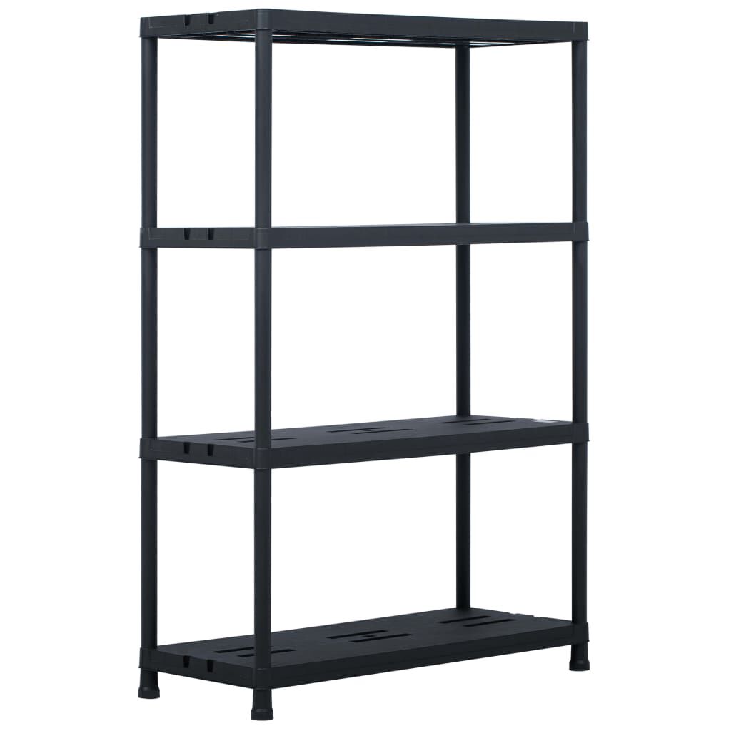 vidaXL Ραφιέρες 2 τεμ. Μαύρες 220 κ. 90 x 40 x 138 εκ. Πλαστικές