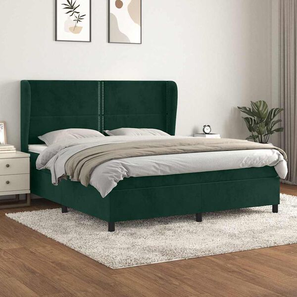 vidaXL &Kappa;&rho;&epsilon;&beta;ά&tau;&iota; Boxspring &mu;&epsilon; &Sigma;&tau;&rho;ώ&mu;&alpha; &Sigma;&kappa;&omicron;ύ&rho;&omicron; &Pi;&rho;ά&sigma;&iota;&nu;&omicron; 180x200&epsilon;&kappa;. &Beta;&epsilon;&lambda;&omicron;ύ&delta;&iota;&nu;&omicron;