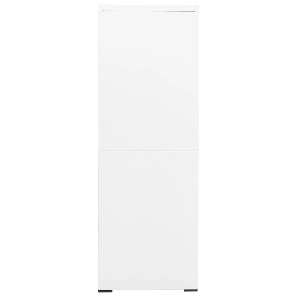 vidaXL Αρχειοθήκη Λευκή 90 x 46 x 134 εκ. από Ατσάλι
