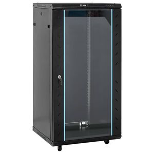 vidaXL &Kappa;&alpha;&mu;&pi;ί&nu;&alpha; &Delta;&iota;&kappa;&tau;ύ&omicron;&upsilon; 22U 19" IP20 &Mu;&alpha;ύ&rho;&eta; 60x60x120 &epsilon;&kappa;.