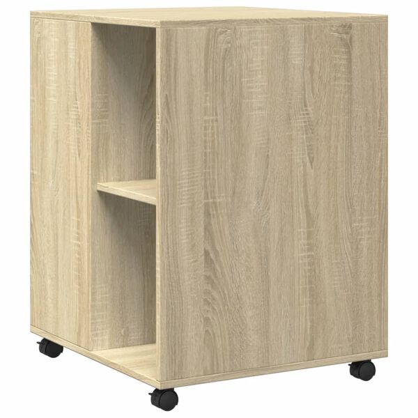 vidaXL Βοηθητικό Τραπέζι με Ρόδες Sonoma Δρυς 55x60x78 εκ. Επεξ. Ξύλο