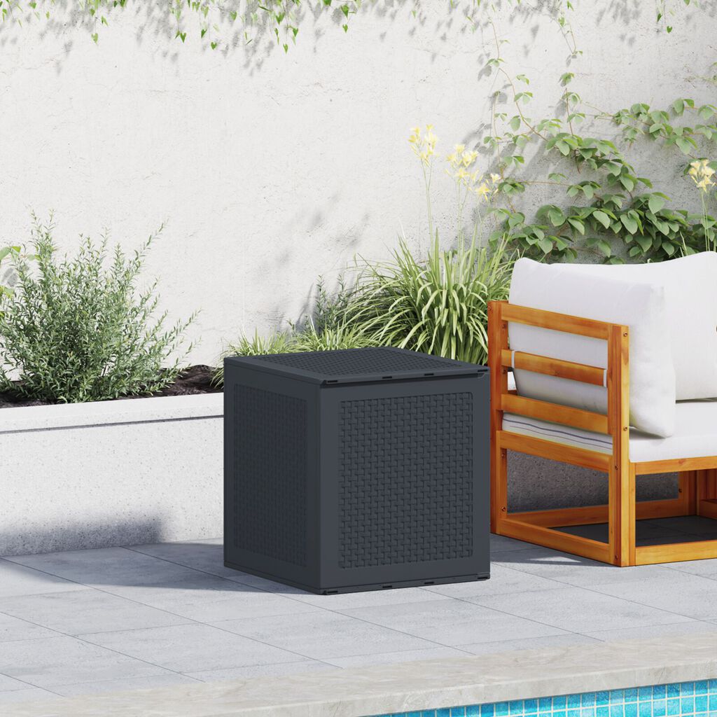 vidaXL Κιβώτιο Αποθήκευσης Ανθρακί 55x53x57 cm PP