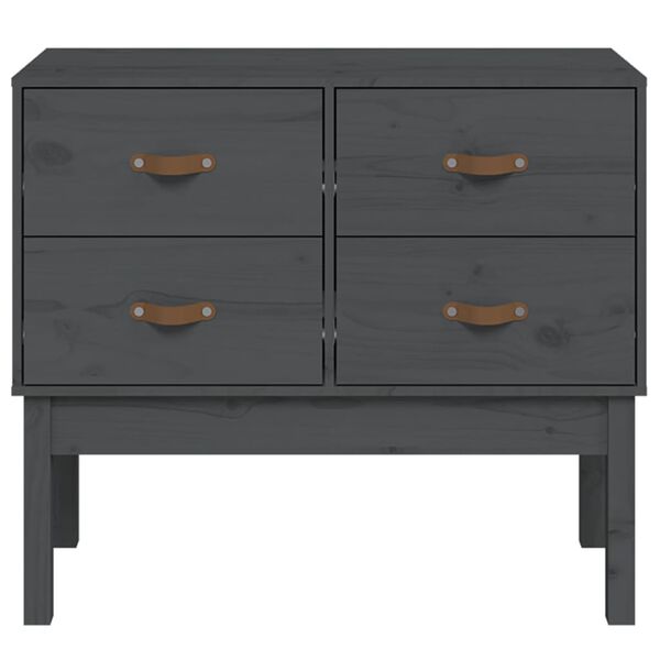 vidaXL Τραπέζι Ντουλάπι Γκρί90x40x78 εκ. από Μασίφ Ξύλο Πεύκου