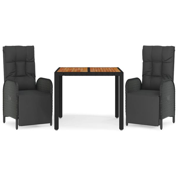 vidaXL &Sigma;&epsilon;&tau; &Tau;&rho;&alpha;&pi;&epsilon;&zeta;&alpha;&rho;ί&alpha;&sigmaf; &Kappa;ή&pi;&omicron;&upsilon; 3 &tau;&epsilon;&mu;. &Mu;&alpha;ύ&rho;&omicron; &Sigma;&upsilon;&nu;&theta;&epsilon;&tau;&iota;&kappa;ό &Rho;&alpha;&tau;ά&nu; &mu;&epsilon; &Mu;&alpha;&xi;&iota;&lambda;ά&rho;&iota;&alpha;